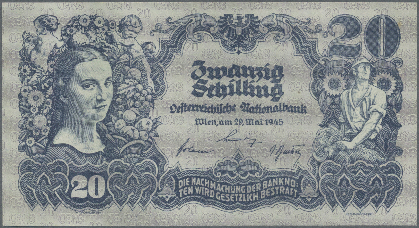 00186 Austria / Österreich: 20 Schilling 1945 P. 116 In Condition: UNC. - Austria
