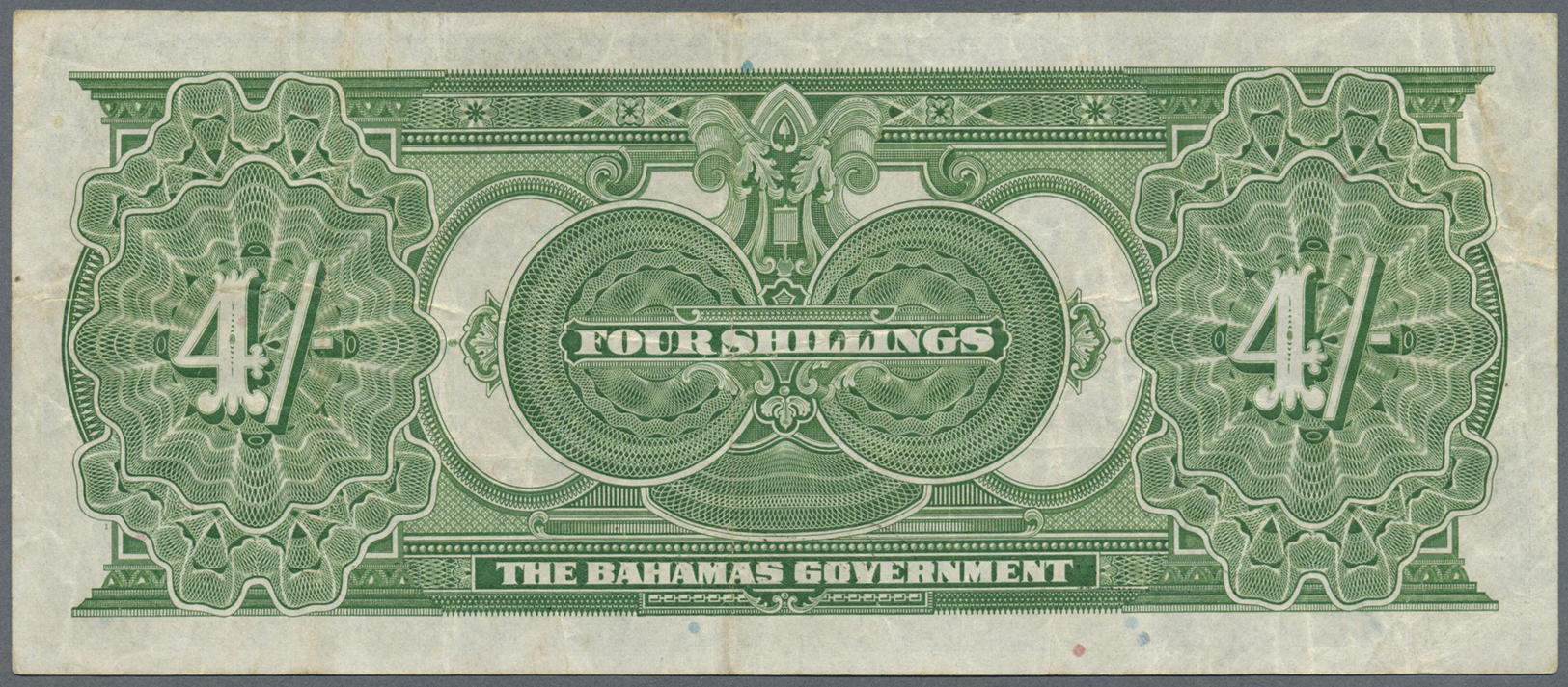 00213 Bahamas: Bahamas: 4 Shillings L.1919, Signature BURNS At Left, P.2b In Nice Original Condition With Bright Colors - Bahamas