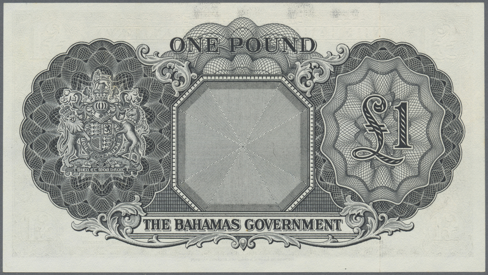 00218 Bahamas: 1 Pound L.1936 (1953) With Signature At Center: W. H. Sweeting And Signature At Right: Geroge W. K. Rober - Bahamas