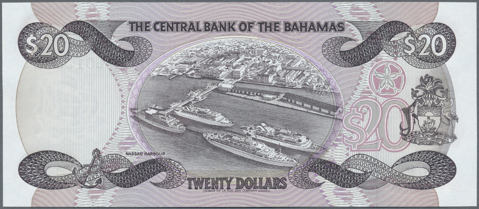 00228 Bahamas: 20 Dollars L.1974 P. 47b In Condition: UNC. - Bahamas