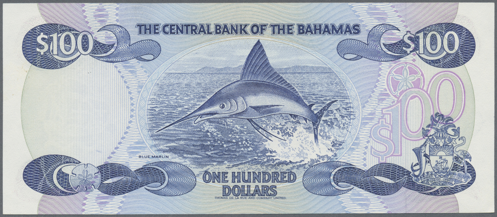 00229 Bahamas: 100 Dollars  L. 1974 (1984), P.49 With A Very Tiny Dint At Lower Left Corner, Otherwise Perfect, Conditio - Bahamas