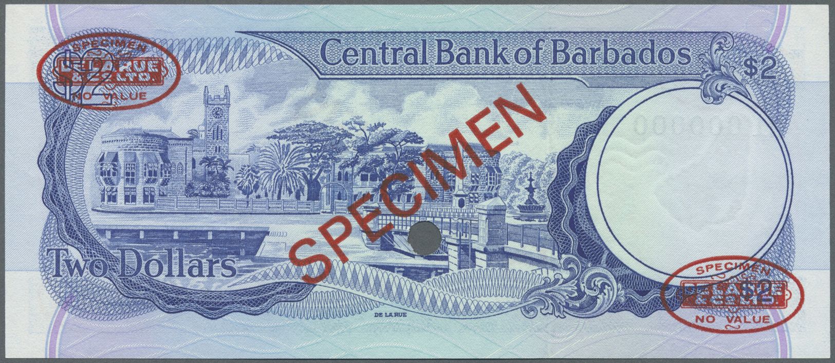 00241 Barbados: 2 Dollars 1980 Specimen P. 30s In Condition: UNC. - Barbados