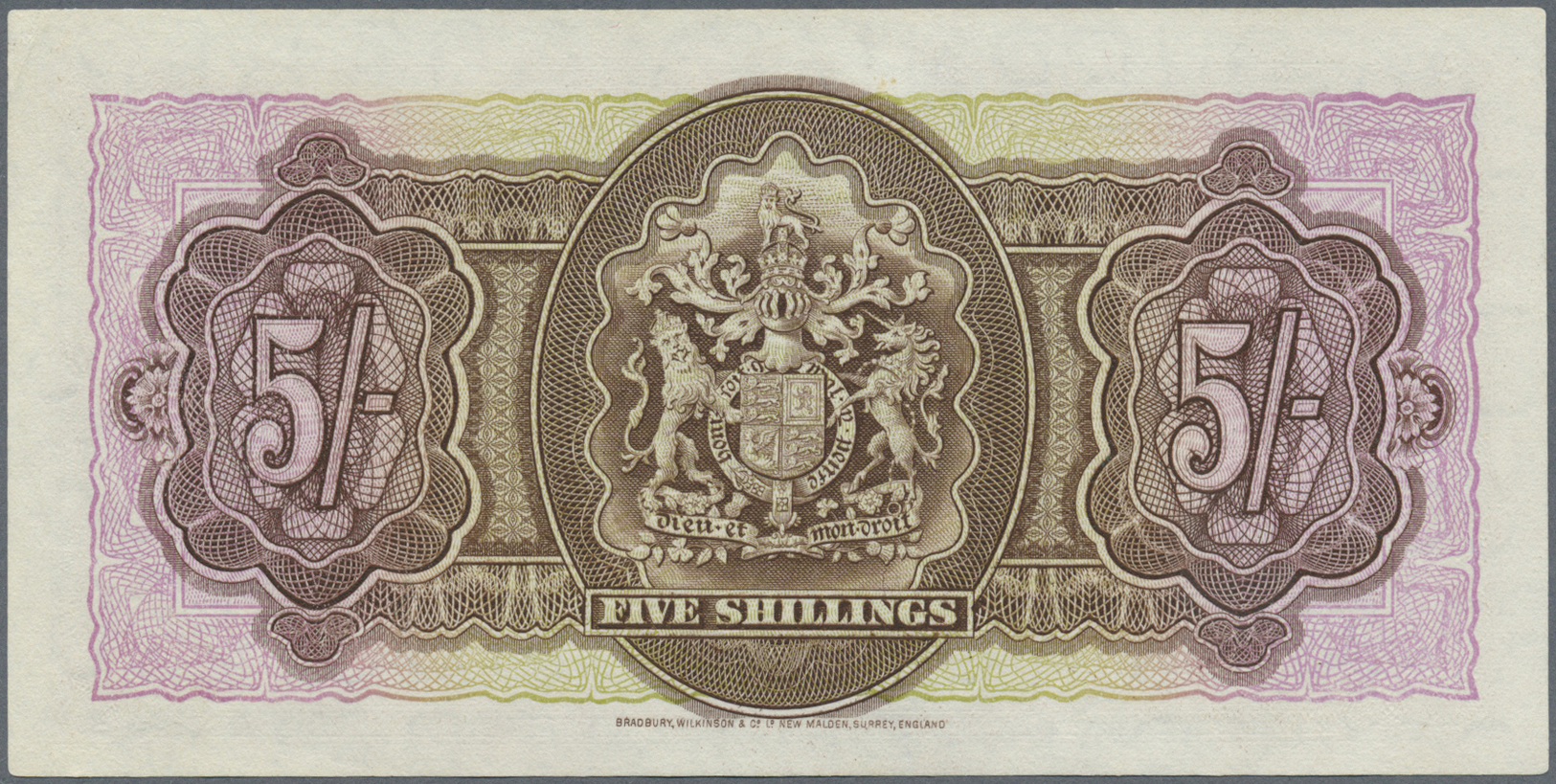 00297 Bermuda: 5 Shillings ND P. 8 In Condition: UNC. - Bermudas