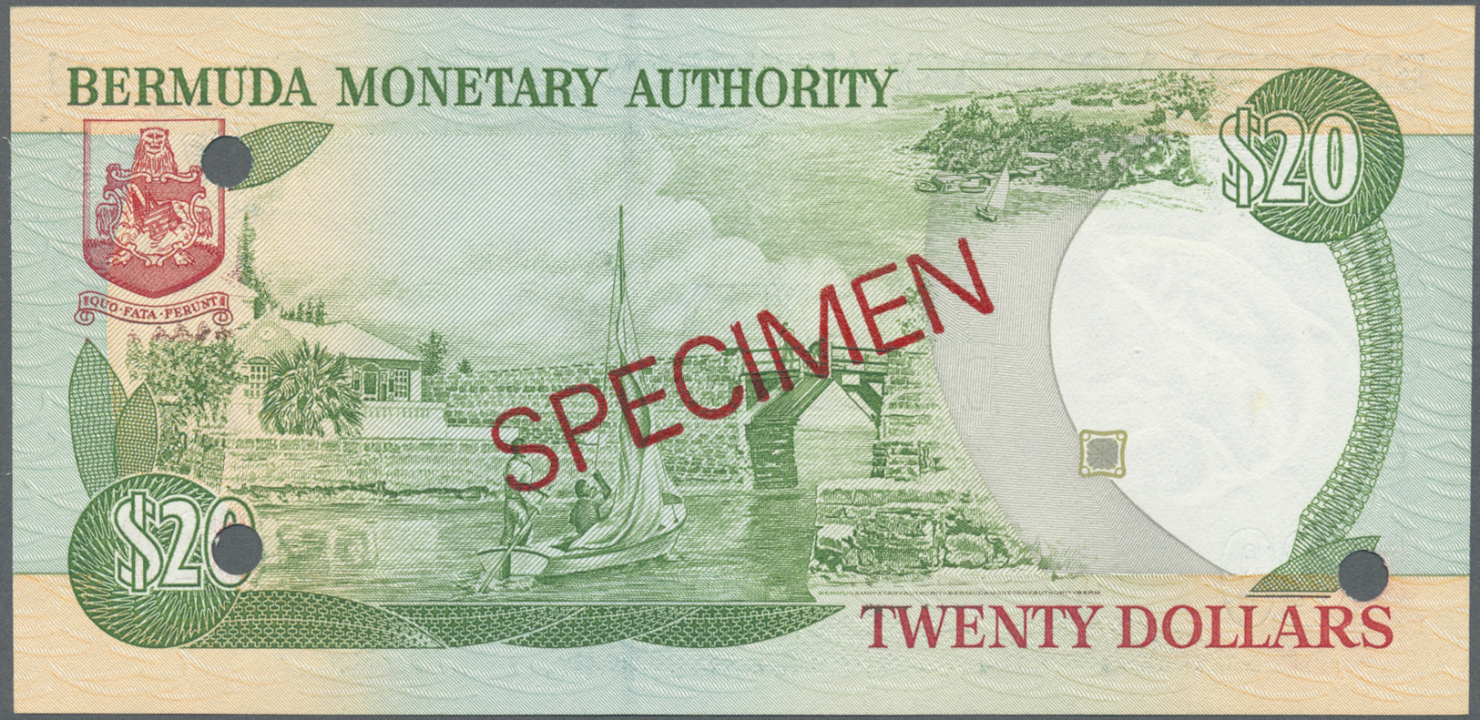 00309 Bermuda: 20 Dollars 1997 Commemorative Issue Specimen P. 47s In Condition: UNC. - Bermudas