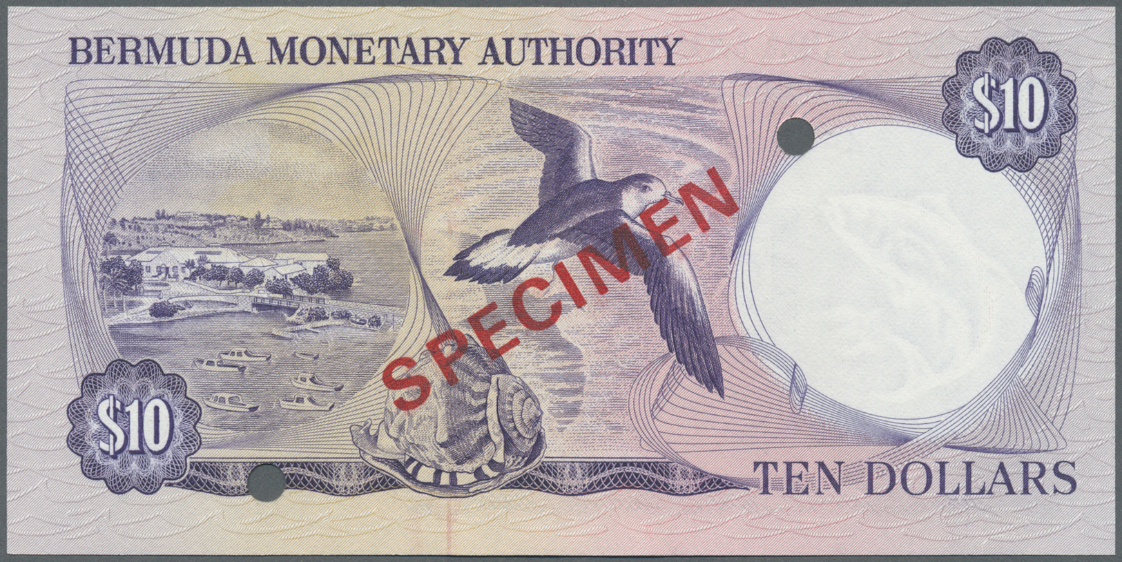 00313 Bermuda: set of 6 notes from 1 to 100 Dollars 1985 SPECIMEN P. CS1, in condition: UNC. (6 pcs)