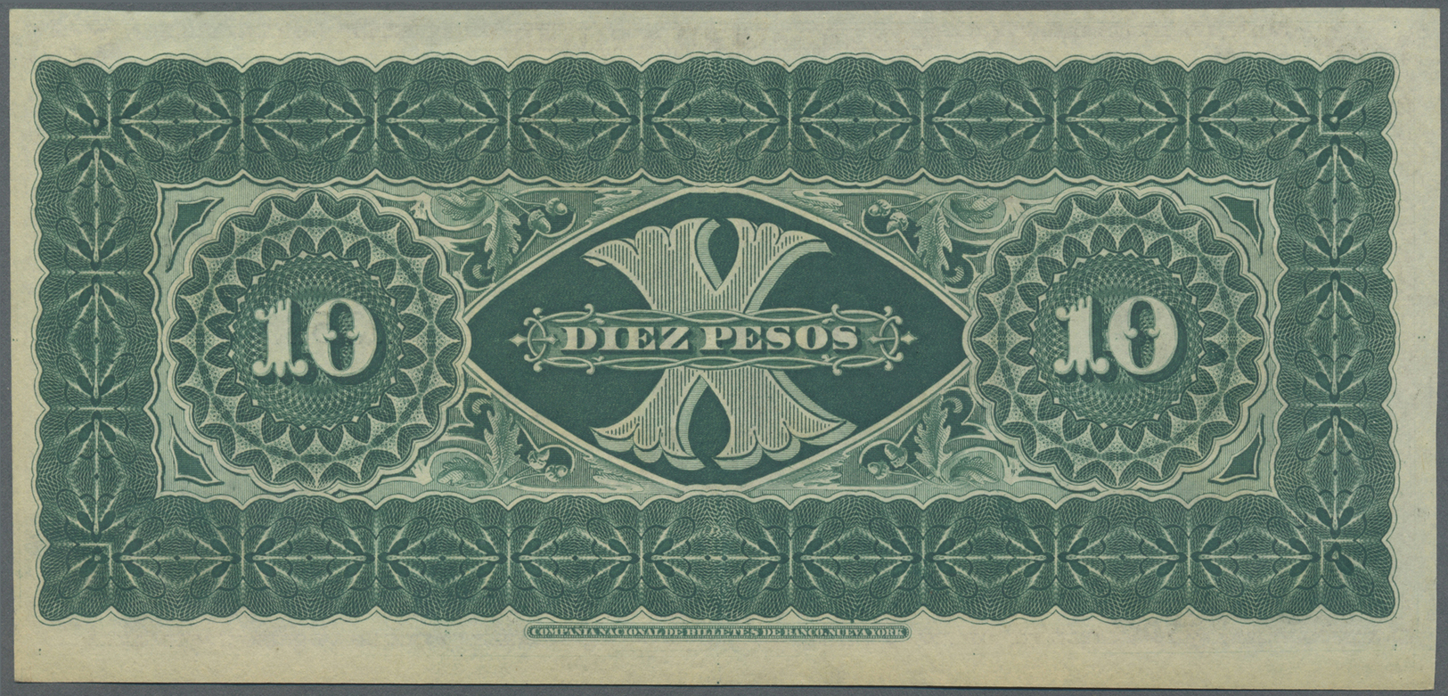 00546 Chile: El Banco Del Pobre 10 Pesos 187x P. S363r, Remainder, Very Light Center Bend, Otherwise Perfect, Condition: - Chile