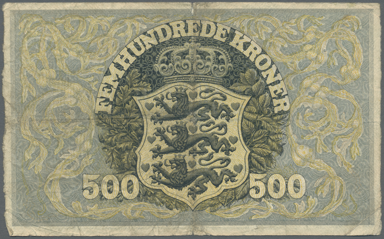 00640 Denmark  / Dänemark: 500 Kroner 1939, P.34a, Small Border Tears At Upper And Lower Margin, Several Folds And Light - Denmark