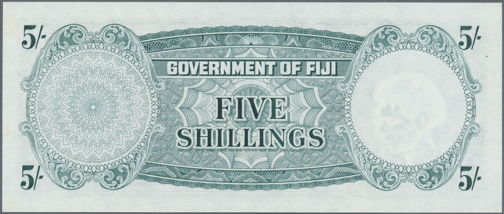 00770 Fiji: 5 Shillings 1965 P. 51e Very Crisp Original, Light Dint At Right, Condition: AUNC. - Fiji
