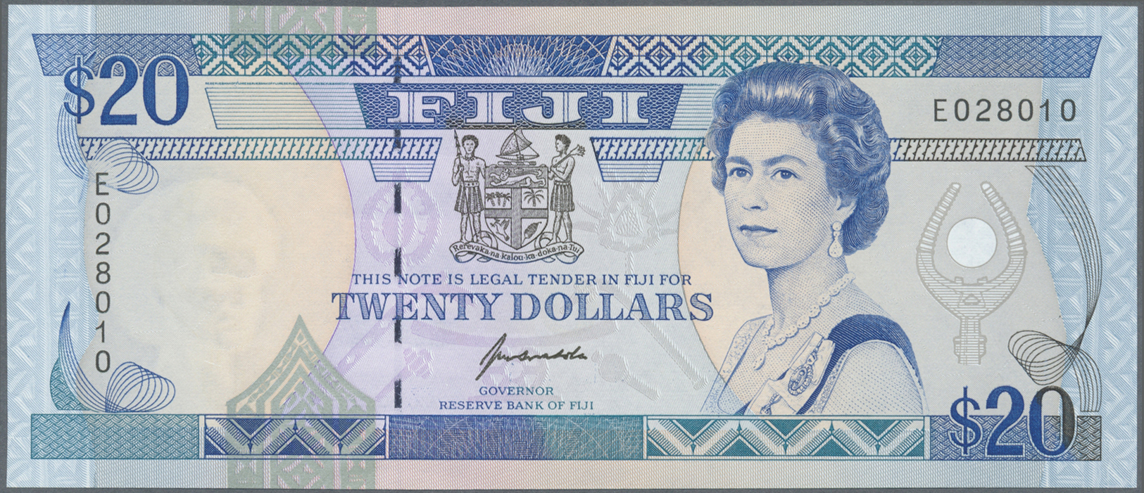 00786 Fiji: 20 Dollars ND P. 95 In Condition: UNC. - Fiji