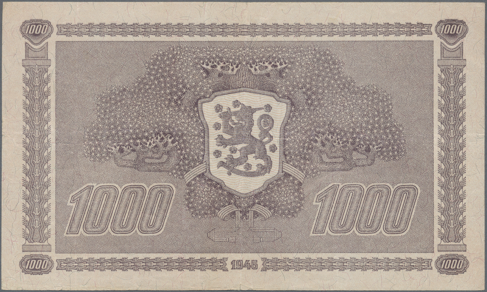 00795 Finland / Finnland: 1000 Markkaa 1945 Litt. B, P.90, Very Nice Condition With Strong Paper And Bright Colors, Vert - Finland