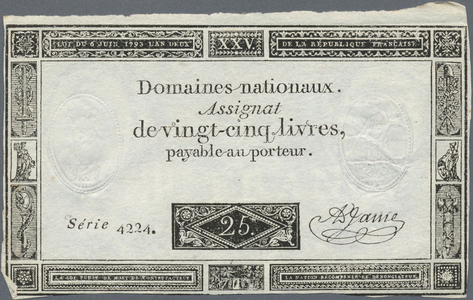 00801 France / Frankreich: Bundle Of 106x 25 Livres 1793 P. A71, All In Condition From VF+ To F. (106 Pcs) - Other & Unclassified