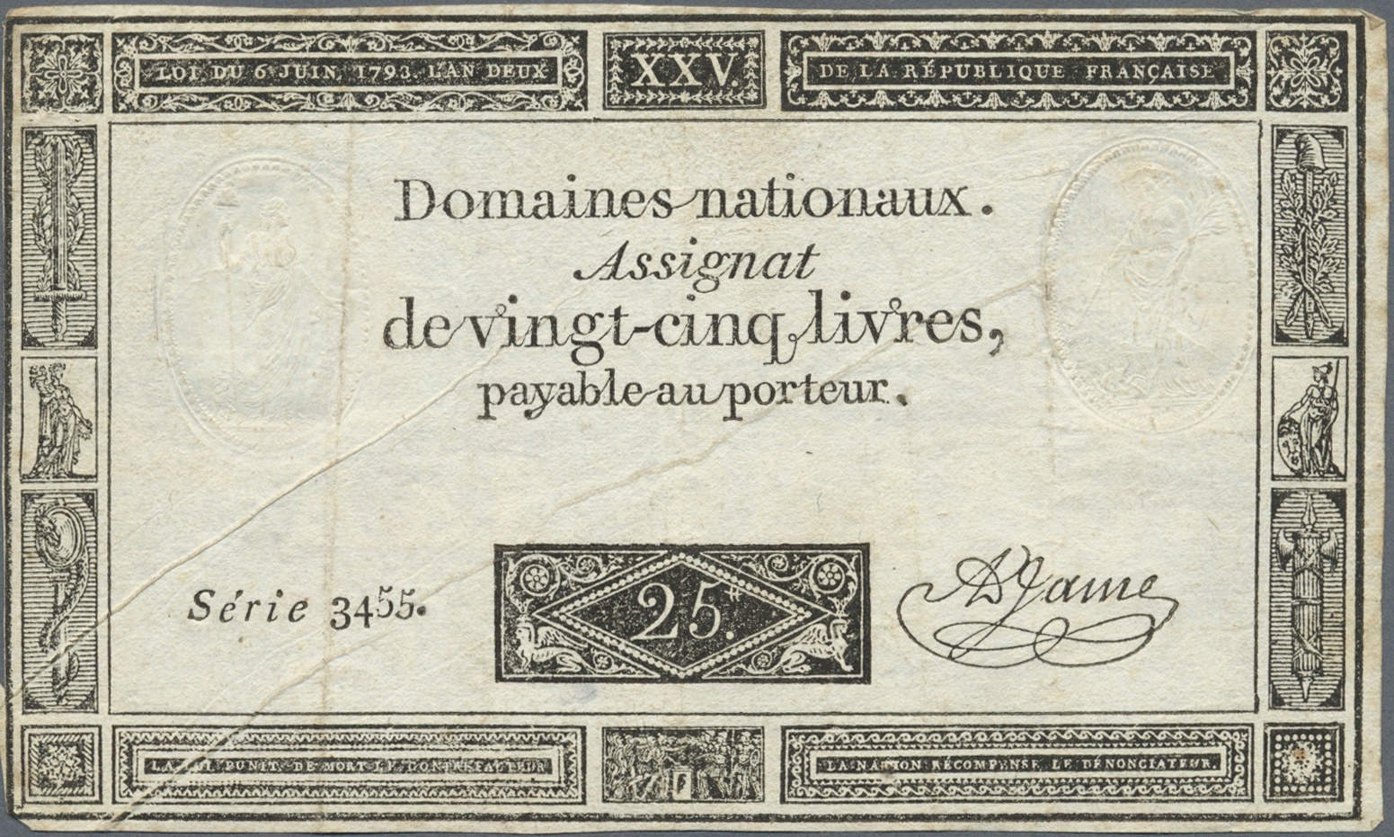 00801 France / Frankreich: Bundle Of 106x 25 Livres 1793 P. A71, All In Condition From VF+ To F. (106 Pcs) - Other & Unclassified