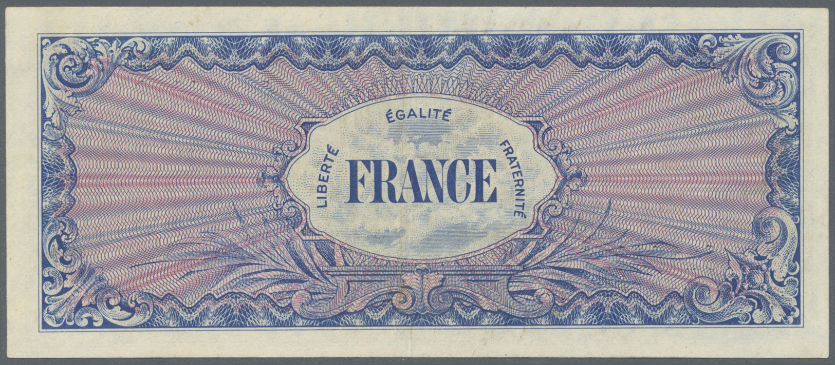 00810 France / Frankreich: 1000 Francs 1944 Allied Forces, P.125b, Vertical Fold At Center, Otherwise Perfect. Condition - Other & Unclassified