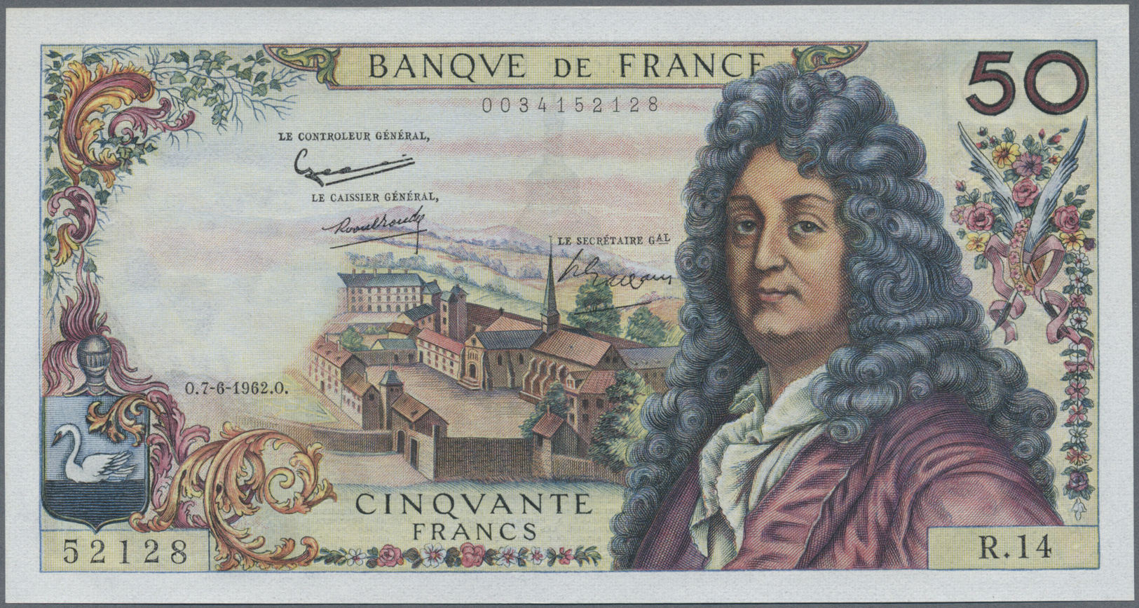 00819 France / Frankreich: 50 Francs Racine 1962 P. 148 In Condition: UNC. - Other & Unclassified