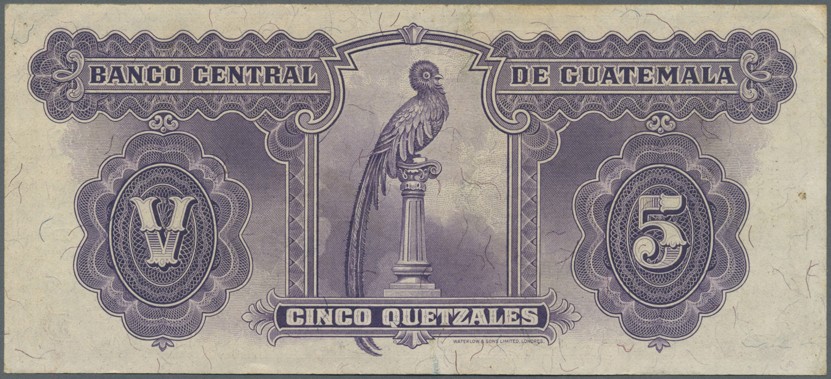 00959 Guatemala: Banco Central De Guatemala 5 Quetzales August 12th 1946, P.16b, Highly Rare Note In Almost Perfect Cond - Guatemala