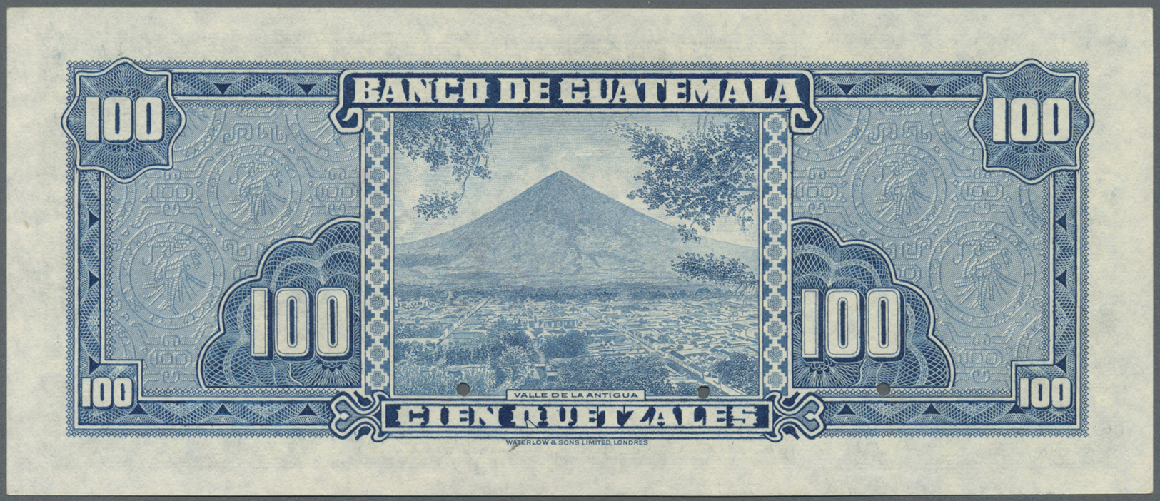 00965 Guatemala: Banco De Guatemala 100 Quetzales 1959-65 SPECIMEN By Waterlow & Sons Ltd., P.49s In Perfect UNC Conditi - Guatemala
