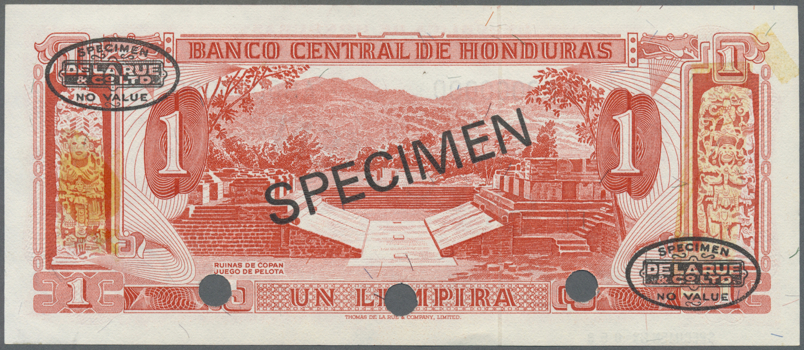 00991 Honduras: 1 Lempira 1968 Specimen P. 55as In Condition: AUNC. - Honduras