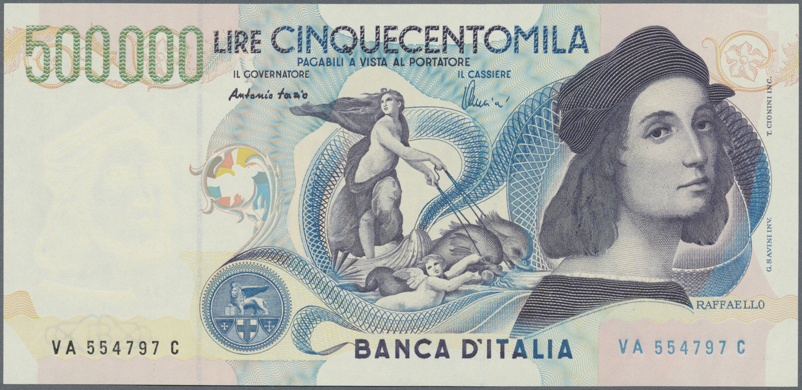01273 Italy / Italien: 500.000 Lire 1997 P. 118 In Condition: AUNC. - Other & Unclassified