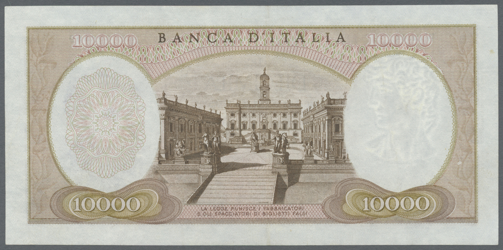 01287 Italy / Italien: 10.000 Lire 1962 Bi850sp Replacement Note, Washed And Pressed But Without Holes Or Tears, Still N - Other & Unclassified