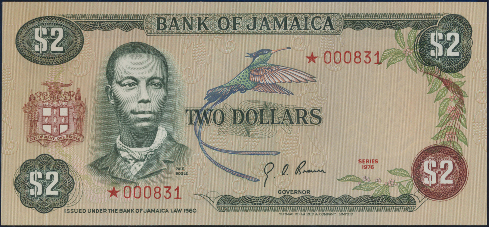 01298 Jamaica: Offical Currency Album Of The Bank Of Jamaica, With Certificate, Containing Notes With "Star" And Serial - Jamaica