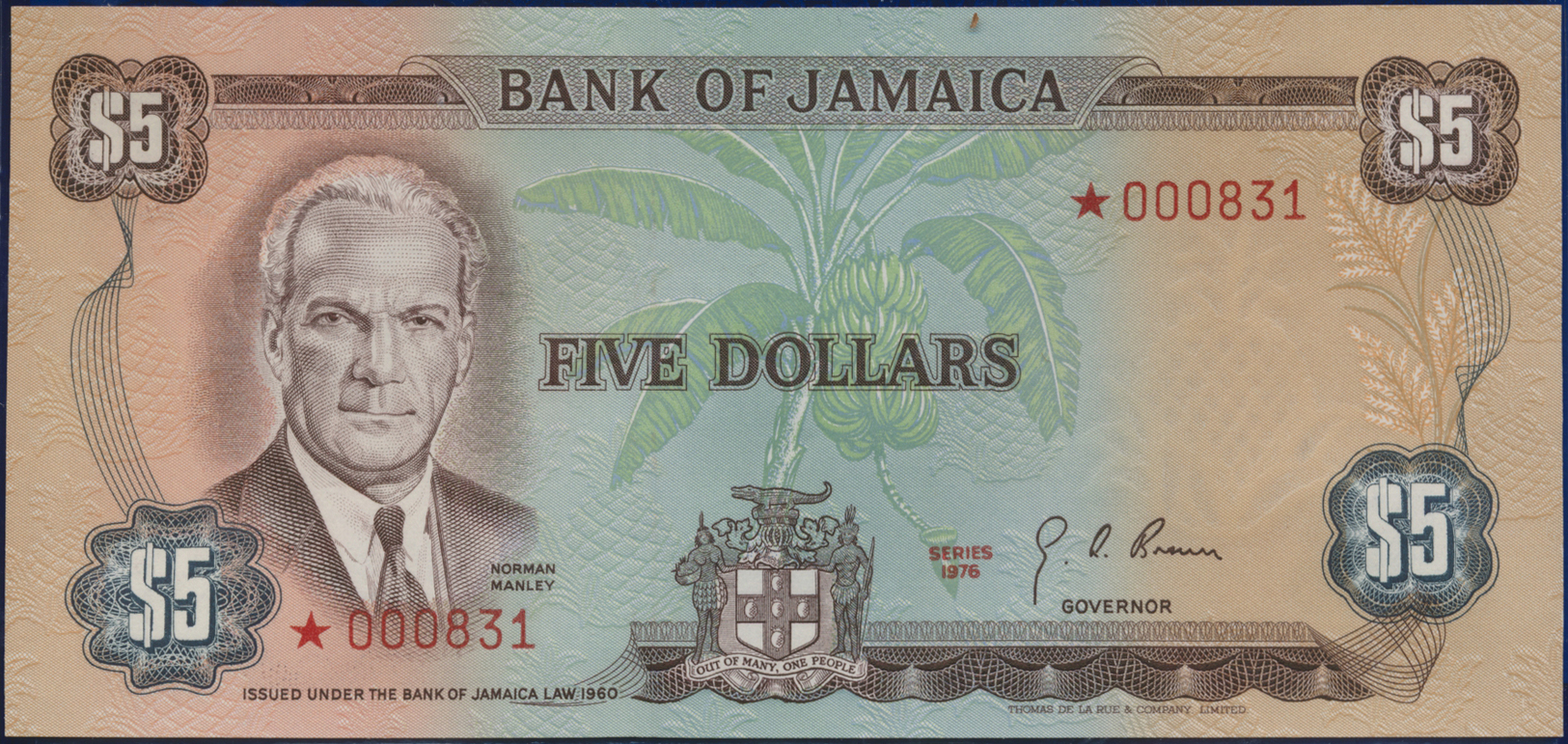 01298 Jamaica: Offical Currency Album Of The Bank Of Jamaica, With Certificate, Containing Notes With "Star" And Serial - Jamaica