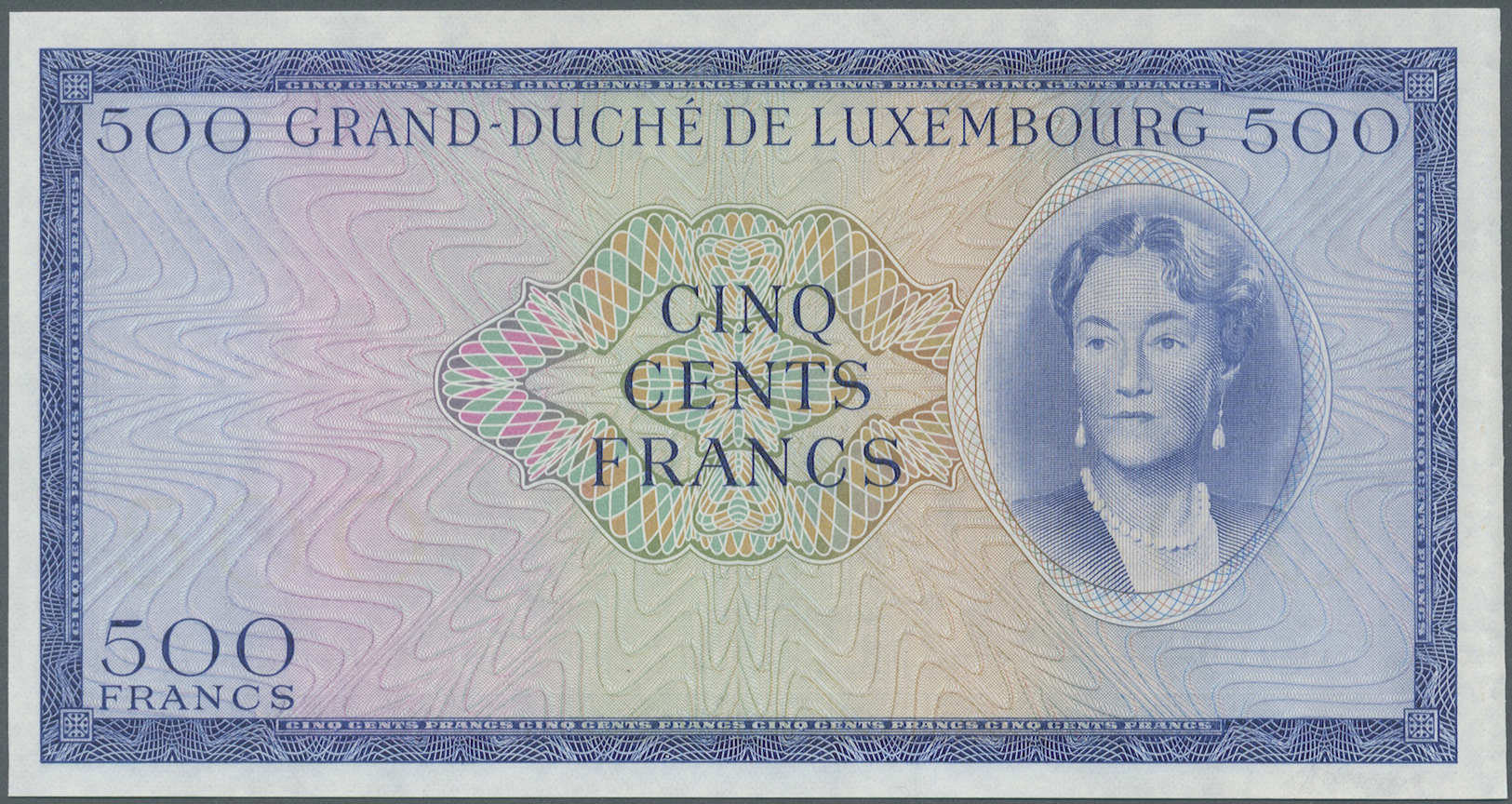 01594 Luxembourg: Proof Of 500 Francs ND P. 52B(p). This Banknote Was Planned As A Part Of The 1960s Series Of Banknotes - Luxembourg