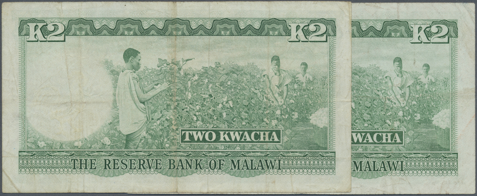 01625 Malawi: Set Of 2 Notes 1 Pound L.1964 P. 3Aa, Both In Condition: F. (2 Pcs) - Malawi