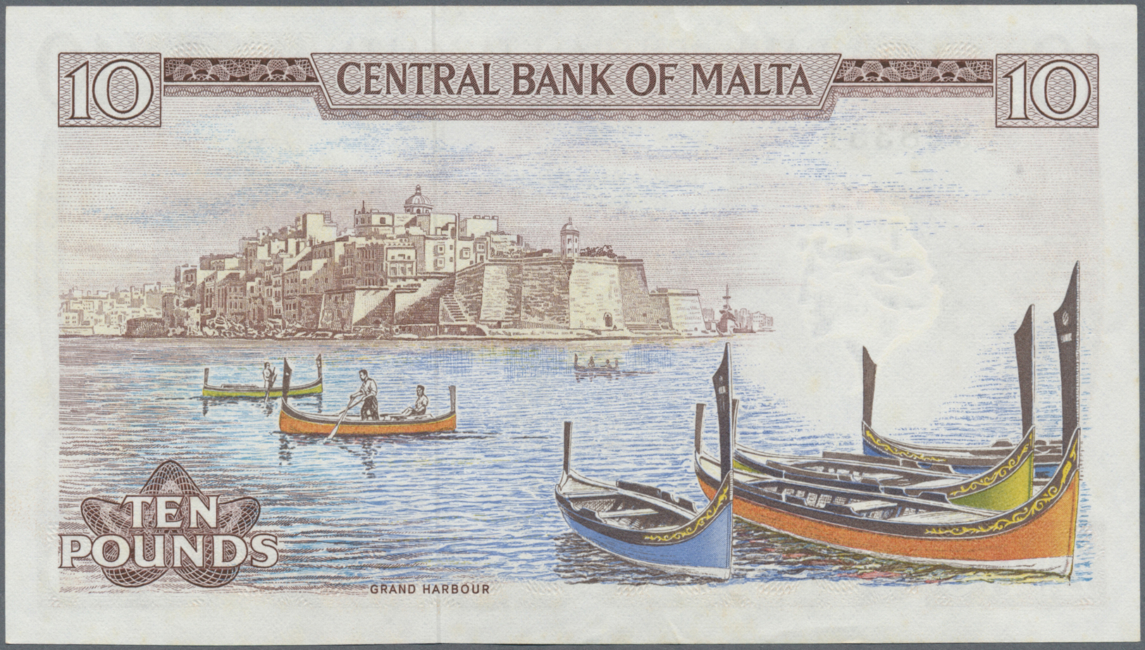 01667 Malta: 10 Lira 1967 P. 33b In Condition: XF+ To AUNC. - Malta