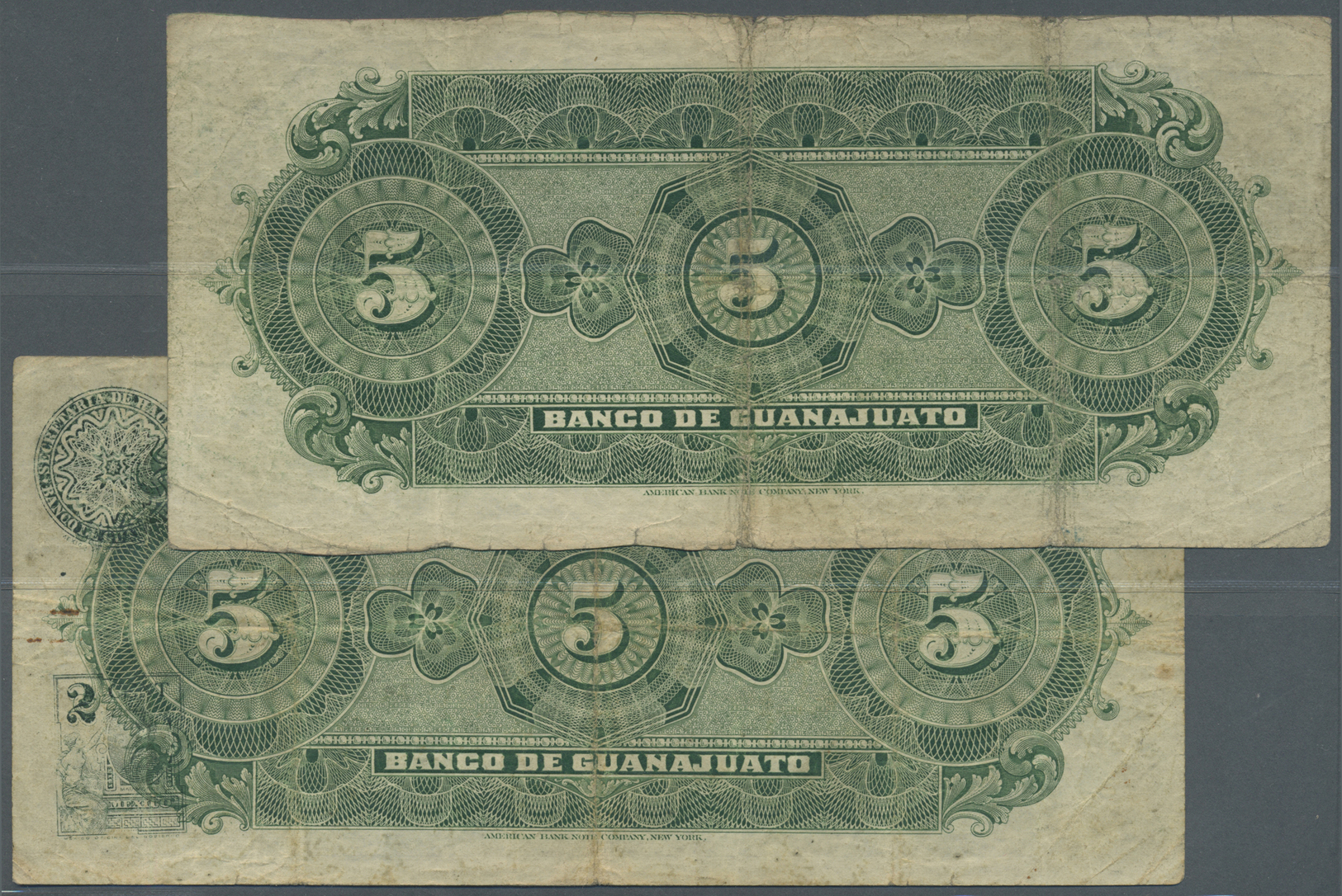 01709 Mexico: Set Of 2 Notes 5 Pesos 19xx P. S268, One As Remainder Without Counterfoil, One As Issued Banknote With Sig - Mexico