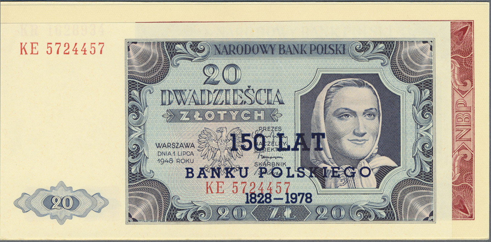 01999 Poland / Polen: Booklet Of The National Bank Of Poland Containing Two Notes 20 And 100 Zlotych 1948 With Commemora - Poland