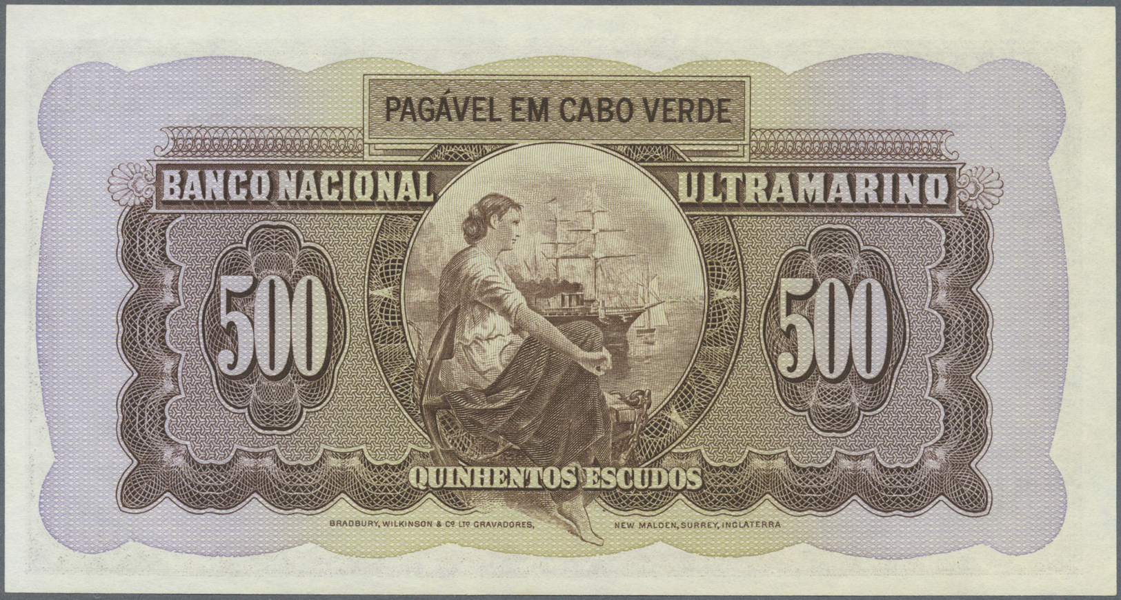 00499 Cape Verde / Kap Verde: 500 Escudos 1958 P. 50 In Condition: UNC. - Cape Verde