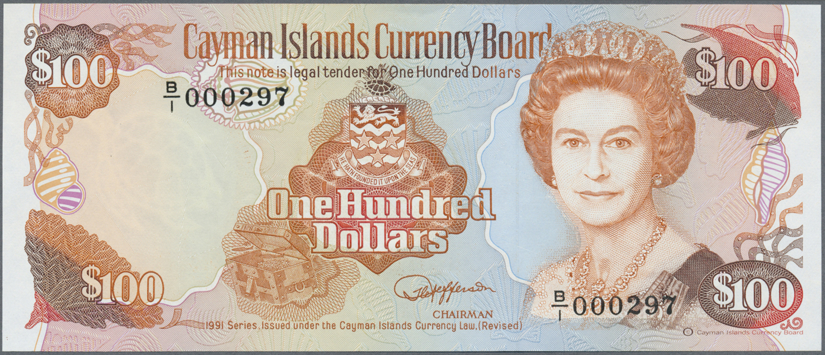 00513 Cayman Islands: 100 Dollars 1991 P. 15 In Condition: UNC. - Cayman Islands