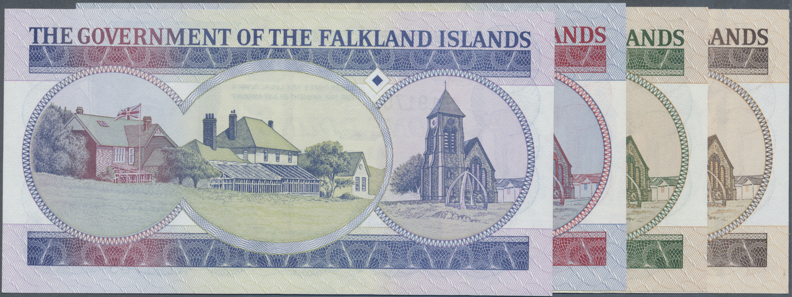 00759 Falkland Islands / Falkland Inseln: Set Of 4 Notes 1, 5, 10 And 20 Pounds 1983/84/86 P. 12-15, All In Condition: U - Falkland Islands