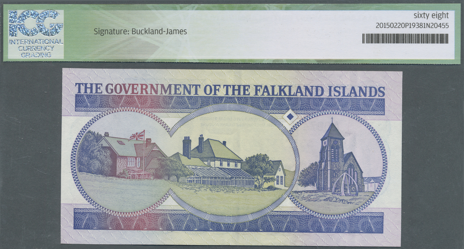 00762 Falkland Islands / Falkland Inseln: Set Of 2 Consecutive Notes 50 Pounds 1990 P. 16a, Serial #A007409 To #A007408, - Falkland Islands