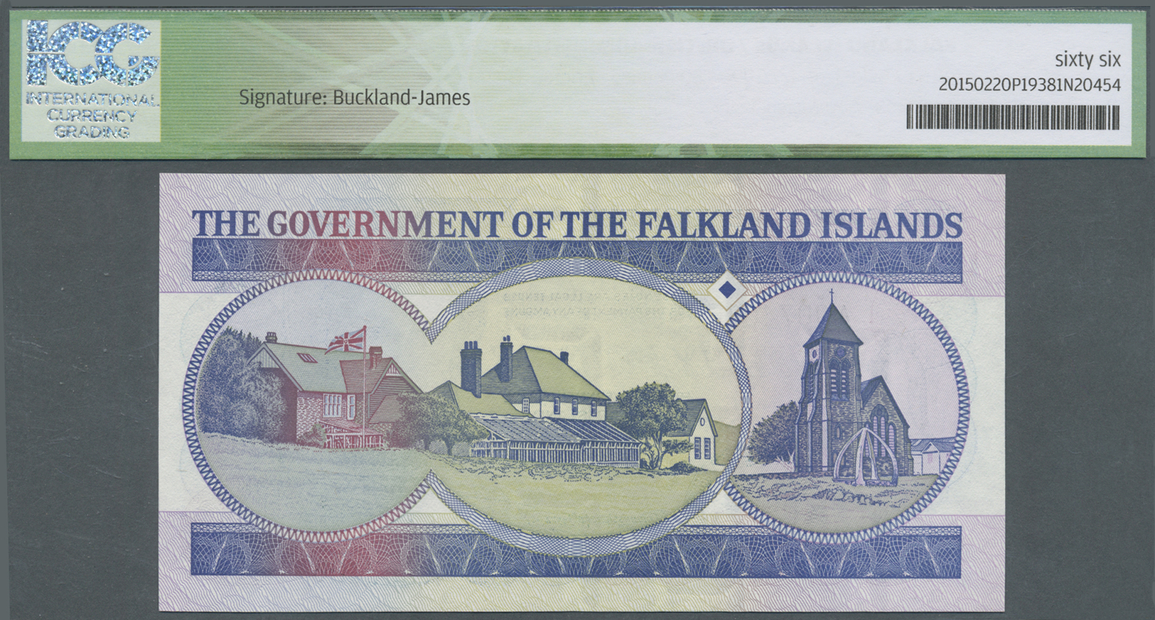 00762 Falkland Islands / Falkland Inseln: Set Of 2 Consecutive Notes 50 Pounds 1990 P. 16a, Serial #A007409 To #A007408, - Falkland Islands