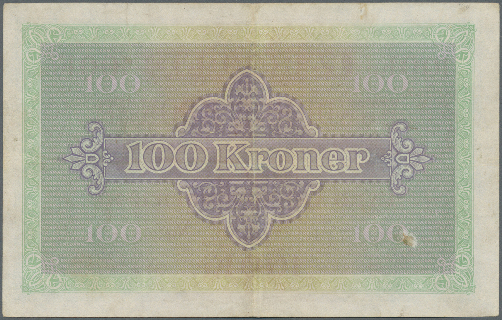 00742 Faeroe Islands / Färöer: 100 Kroner 1940 P. 12a, Rare Note, Used With Light Folds, No Holes Or Tears, No Repairs, - Faroe Islands