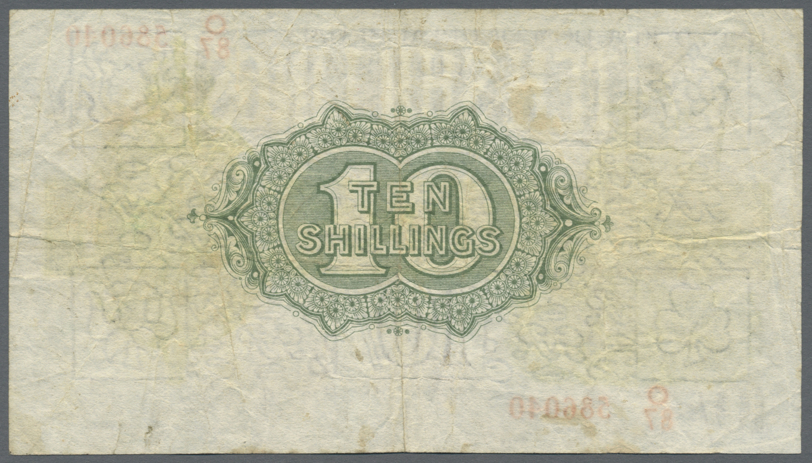 00913 Great Britain / Großbritannien: 10 Shillings ND(1922-23) P. 358 In Used Condition With Several Folds And Creases, - Other & Unclassified