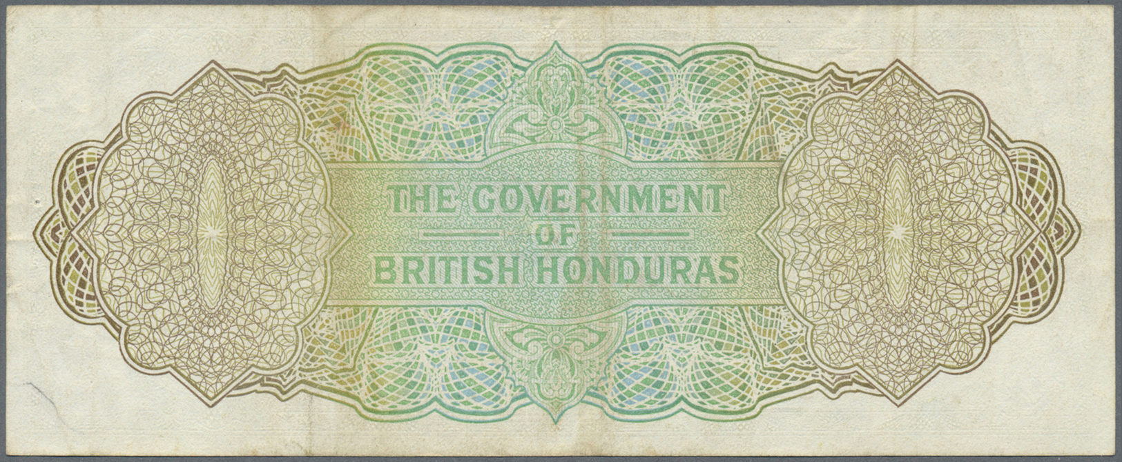 00344 British Honduras: 1 Dollar 1961 P. 28b, Vertically And Horizontally Folded, 2 Pinholes, No Tears, Still Strong Pap - Honduras