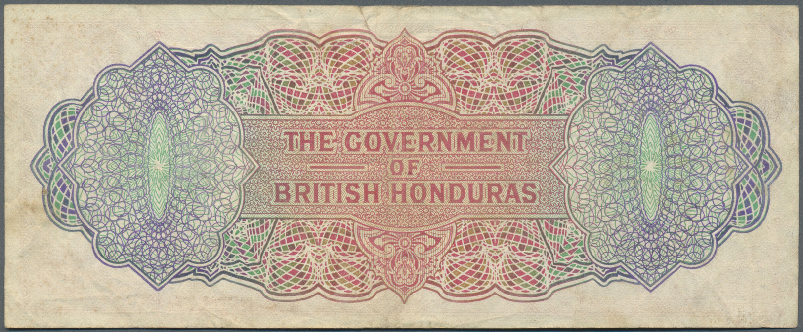 00347 British Honduras: 5 Dollars 1970 P. 30c, Used With Folds And Creases, One 0,5 Cm Border Tear At Upper Border, No H - Honduras