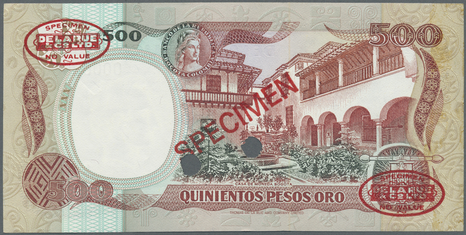 00571 Colombia / Kolumbien: 500 Pesos 1981 Specimen P. 423as In Condition: AUNC. - Colombia