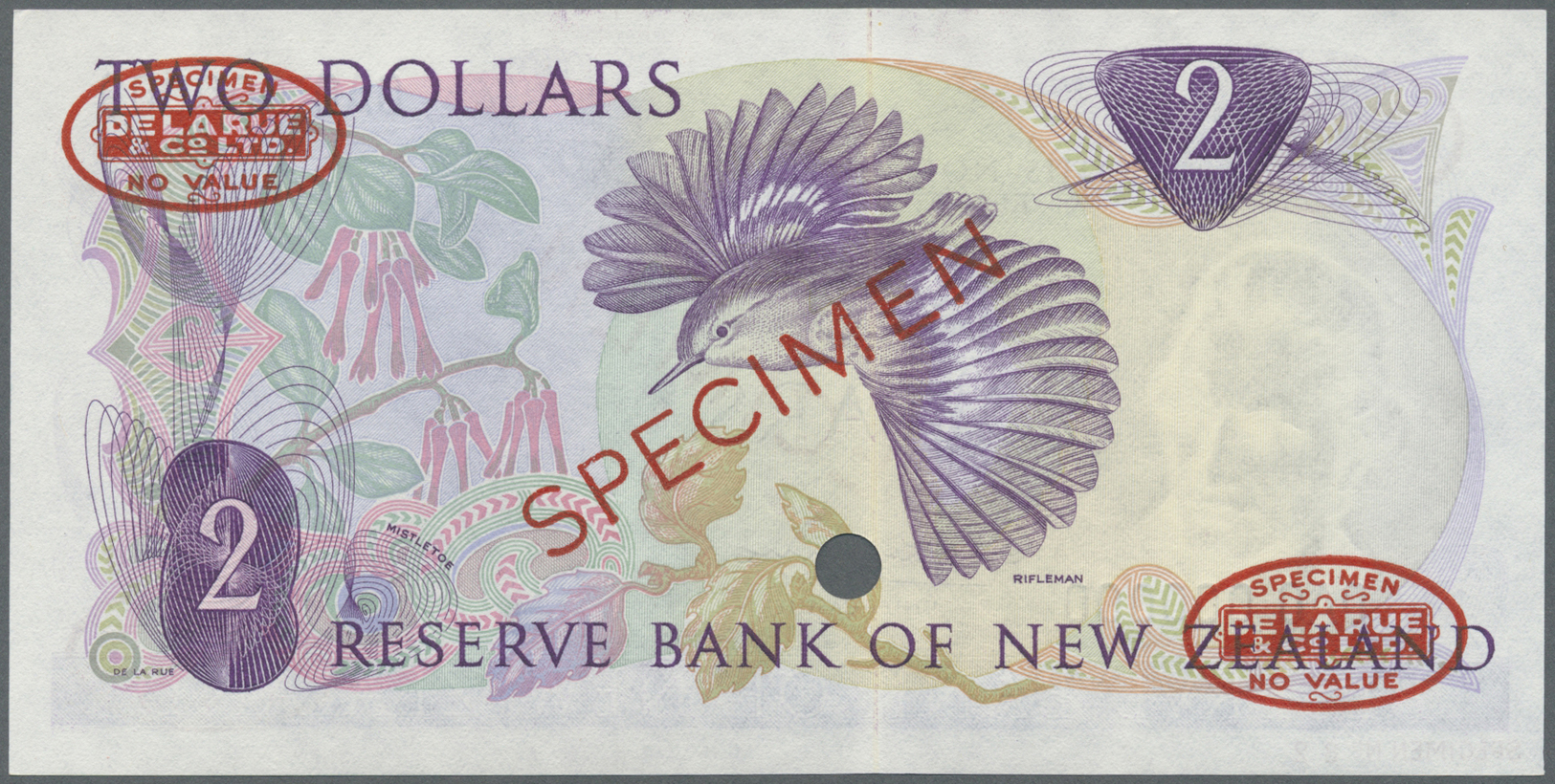 01839 New Zealand / Neuseeland: 2 Dollars ND Specimen P. 164as In Condition: UNC. - New Zealand