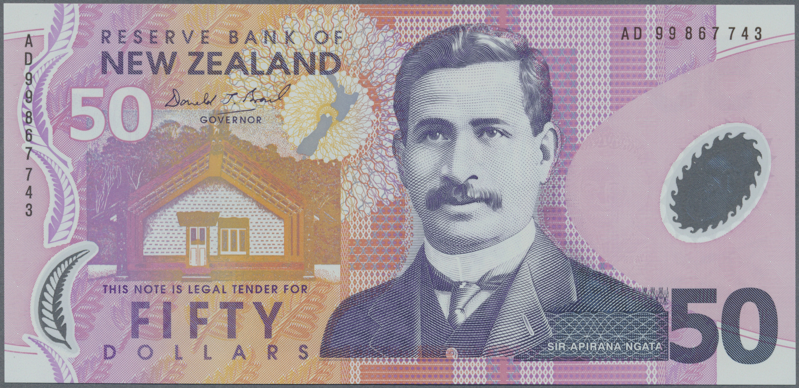 01845 New Zealand / Neuseeland: Set Of 2 Notes 50 Dollars ND Polymer P. 188a In Condition: UNC. (2 Pcs) - New Zealand