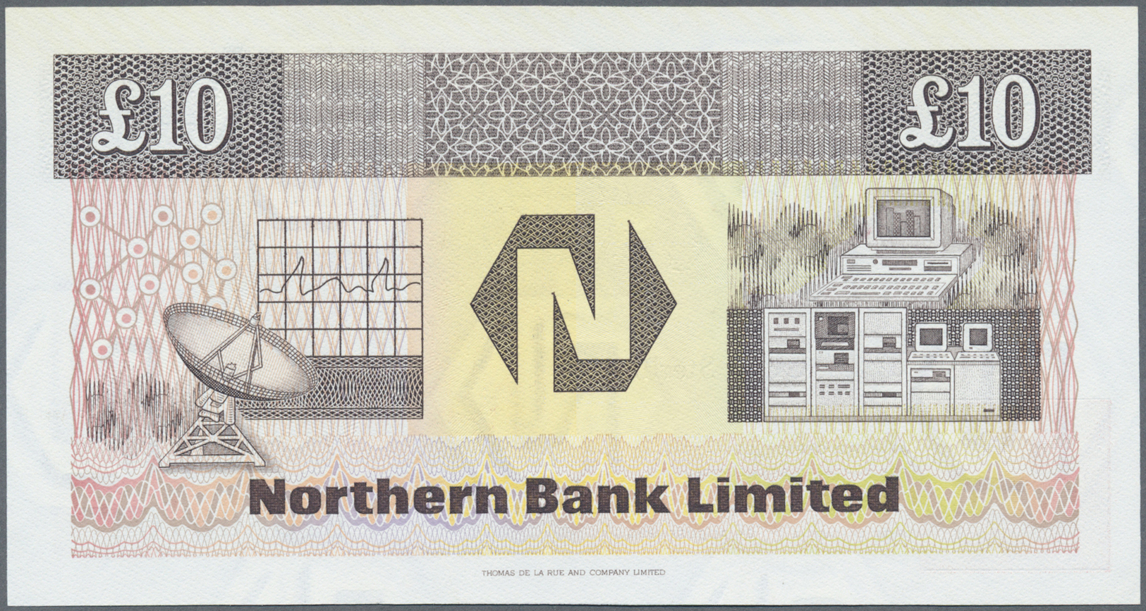 01895 Northern Ireland / Nordirland: Northern Bank Limited 10 Pounds 1990 P. 194a In Condition: UNC. - Other & Unclassified