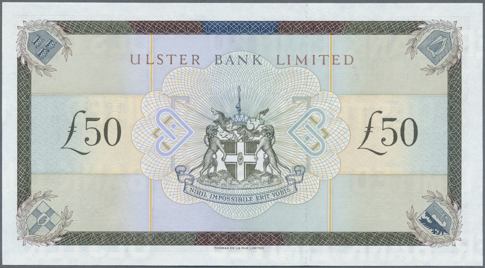 01910 Northern Ireland / Nordirland: Ulster Bank Limited 50 Pounds 1997 P. 338 In Condition: UNC. - Other & Unclassified