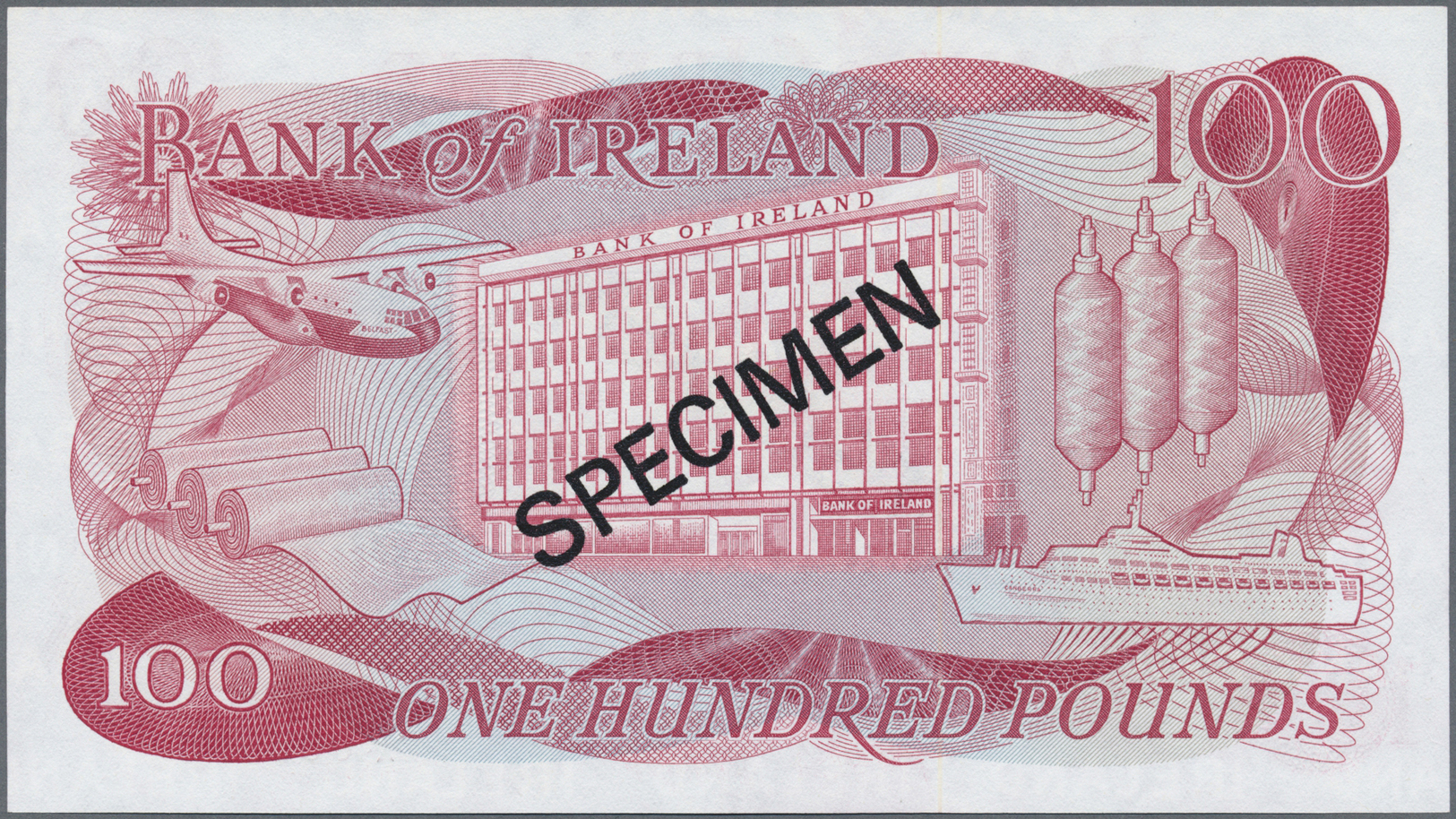 01912 Northern Ireland / Nordirland: 100 Pounds ND P. CS1, Collectors Series With Maltese Cross Prefix, SPECIMEN Overpri - Other & Unclassified