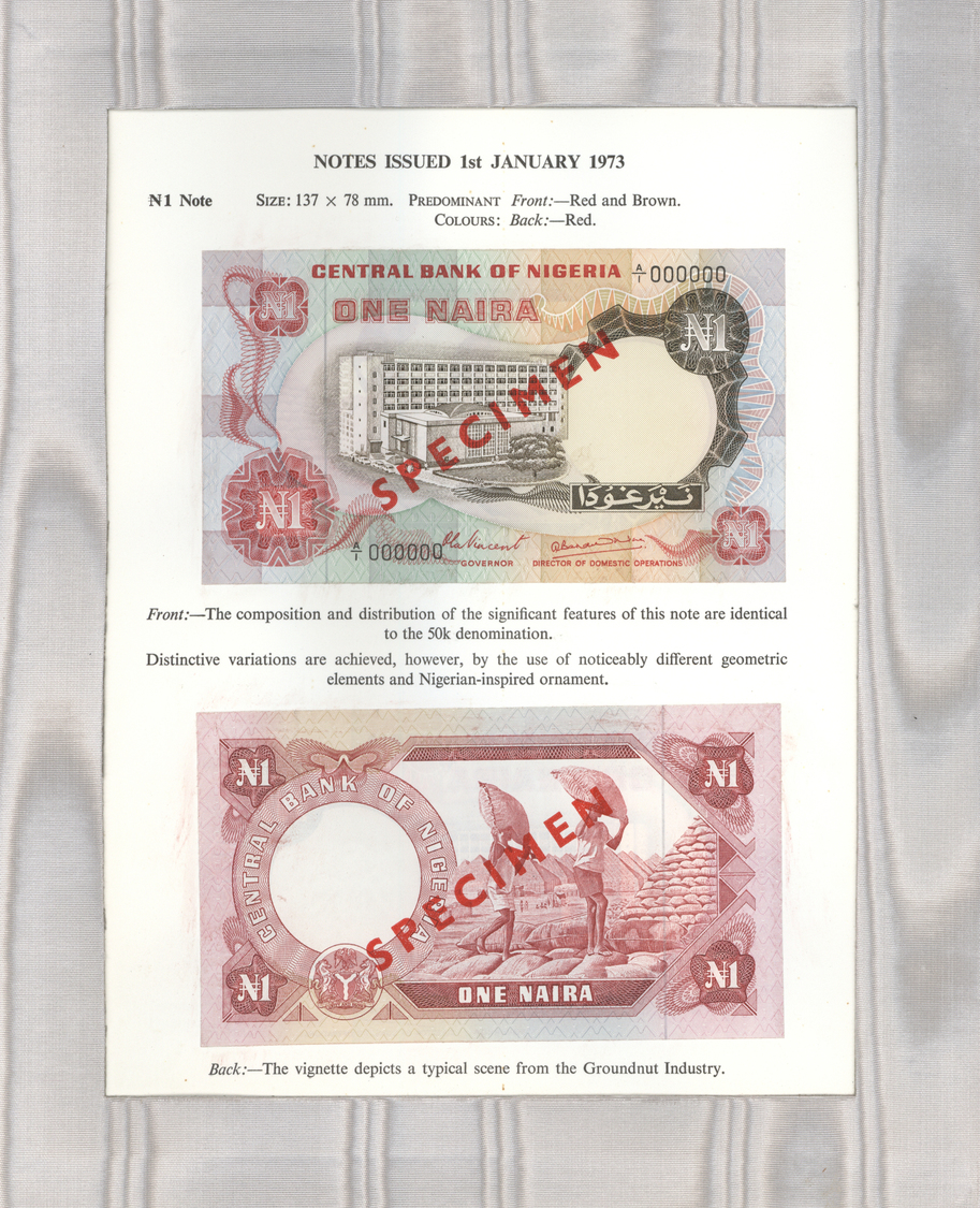 01867 Nigeria: Highly rare and hard to get presentation book of "The Central Bank of Nigeria" for its 20th anniversary c