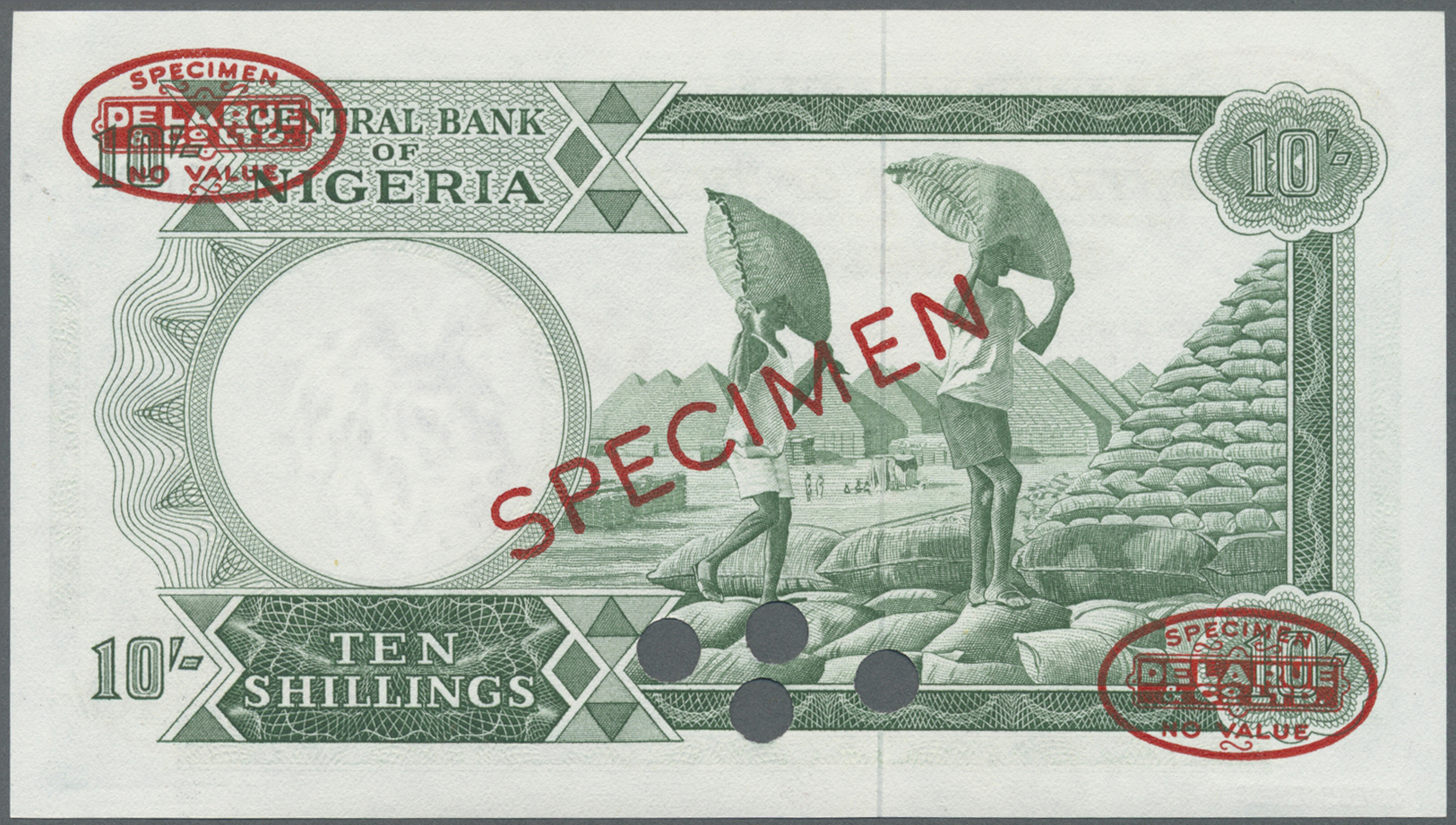 01870 Nigeria: 10 Shillings 1967 Specimen P. 7s In Condition: UNC. - Nigeria