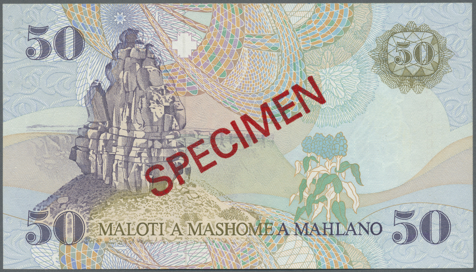 01579 Lesotho: 50 Maloti 1992 Specimen P. 14s In Condition: UNC. - Lesotho