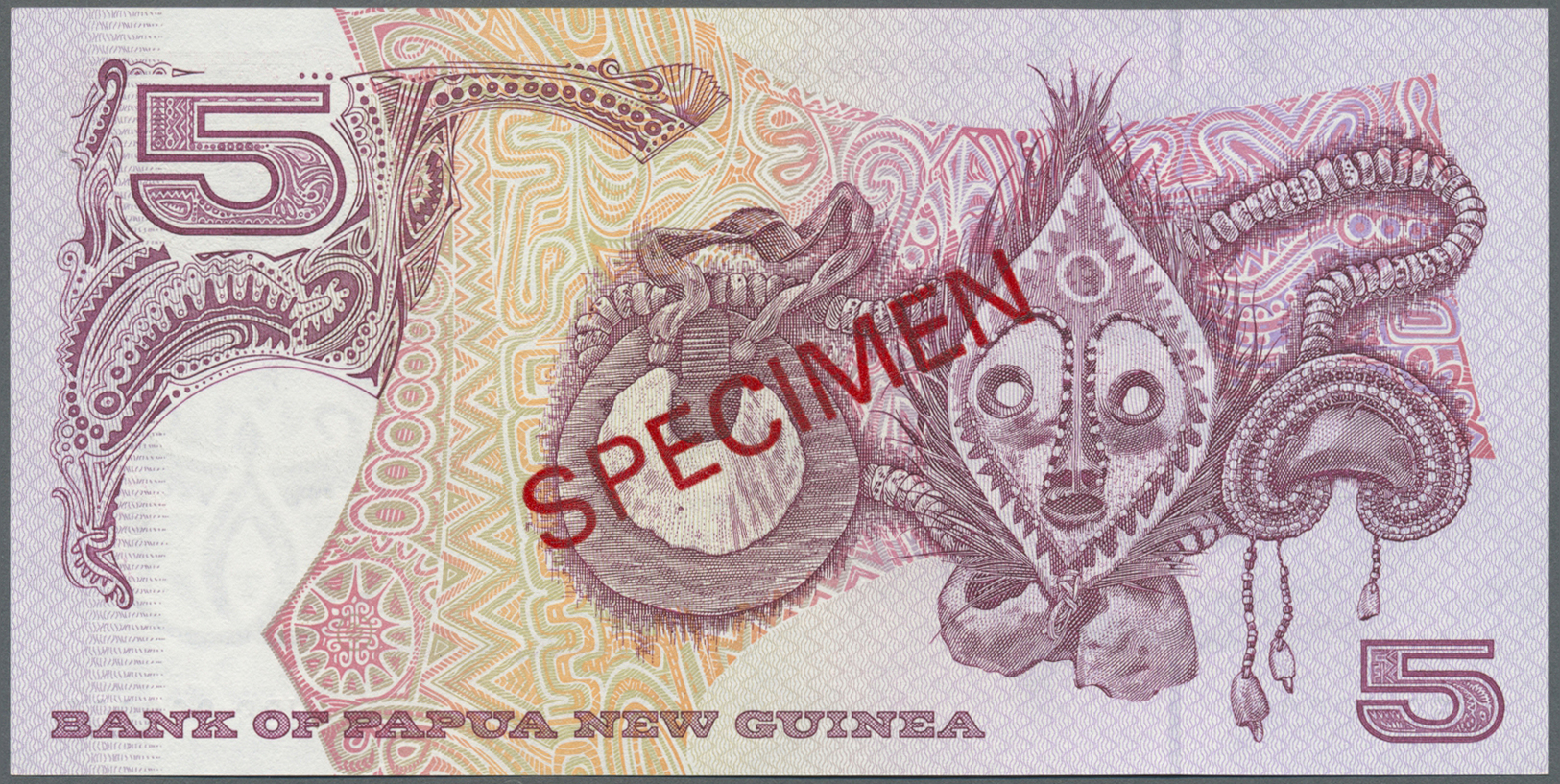 01944 Papua New Guinea: 5 Kina ND Specimen P. 14s In Condition: UNC. - Papua New Guinea