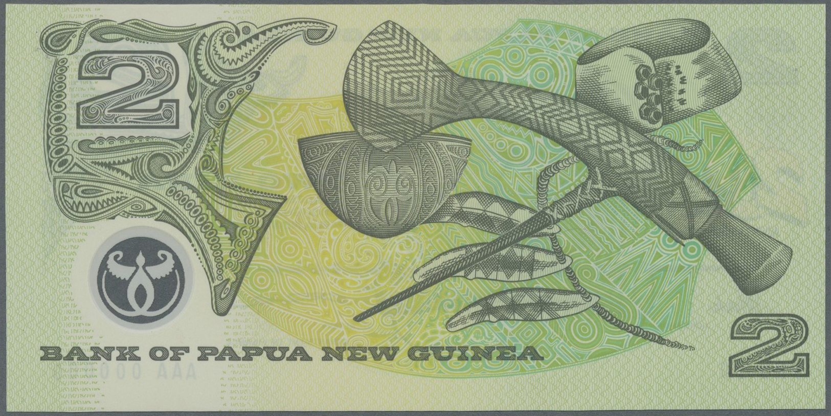 01945 Papua New Guinea: Set Of 2 Specimen Notes With Zero Serial Number But Without Specimen Overprint, 2 Kina ND Specim - Papua New Guinea